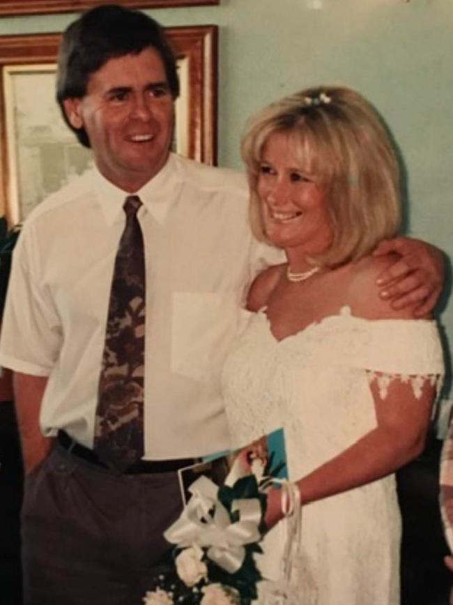 Peter Hansen and Pam Ashdown on their wedding day. Picture: Supplied