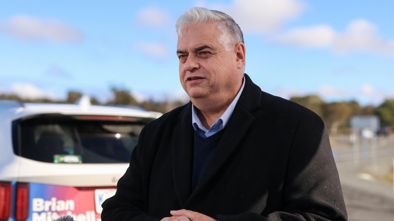 Labor MP Brian Mitchell celebrates the near completion of the Midland Highway Action Plan. Picture: Stephanie Dalton