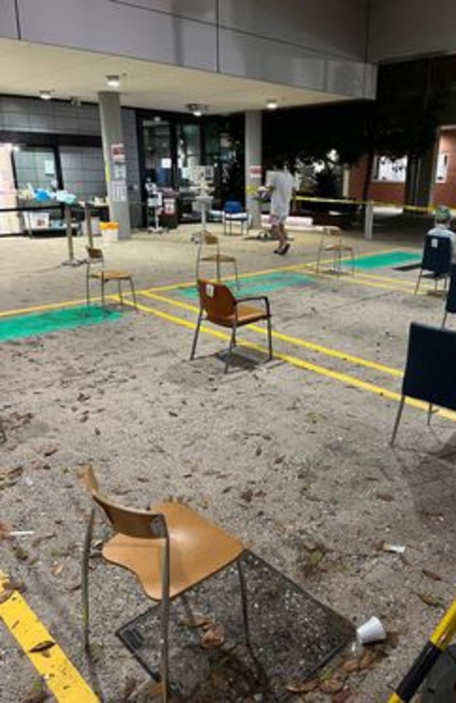 Covid patient waiting area at Robina Hospital. Picture: contributed