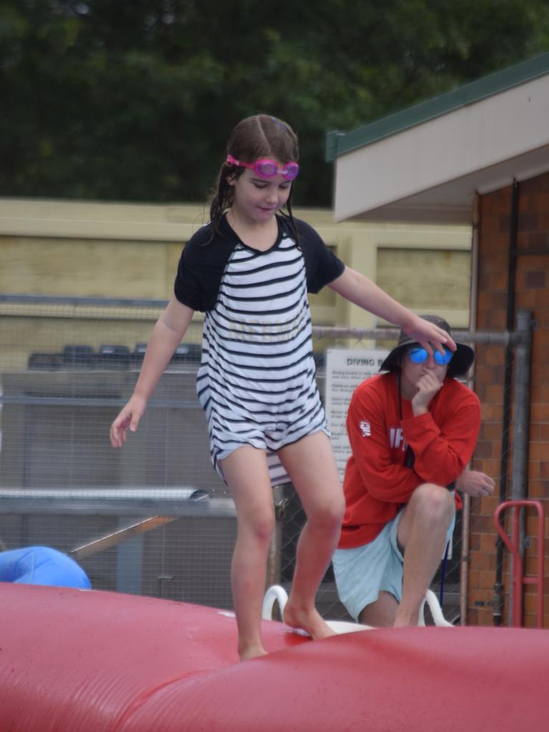 PARTY TIME: There were plenty of splatters and splashes at Dalby's pool party on Saturday.
