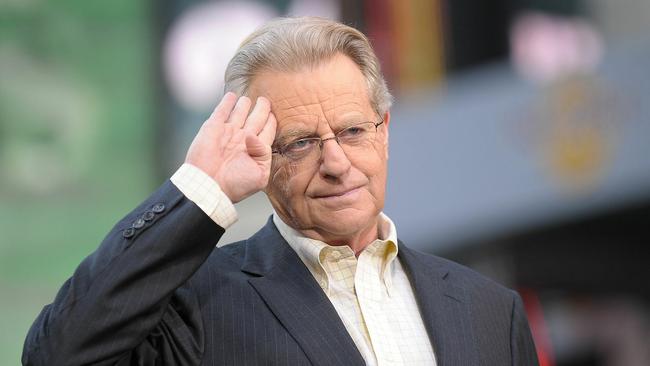 Jerry Springer celebrates the taping of "The Jerry Springer Show" 20th anniversary show in 2010. Picture: AFP.