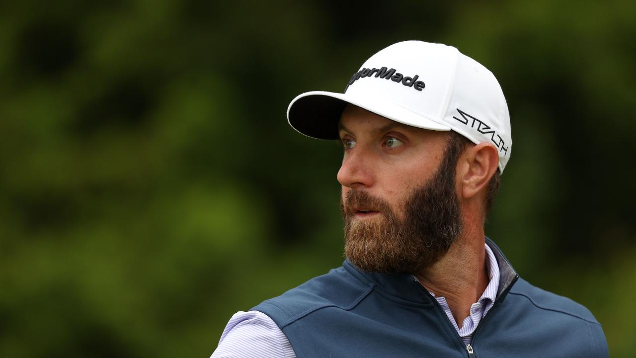 BROOKLINE, MASSACHUSETTS – JUNE 19: Dustin Johnson of the United States looks on from the 15th tee during the final round of the 122nd U.S. Open Championship at The Country Club on June 19, 2022 in Brookline, Massachusetts. Rob Carr/Getty Images/AFP == FOR NEWSPAPERS, INTERNET, TELCOS &amp; TELEVISION USE ONLY ==