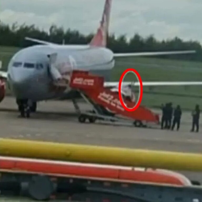 The Jet2 plane was headed to Turkey before armed police surrounded it. Picture: Storyful