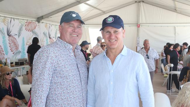 David Podlich and Simon Wheelans at day three of the Pacific Airshow, 20 August 2023. Picture: Richard Gosling