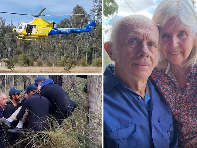 VIDEO: Dramatic rescue of elderly man trapped in barbed wire