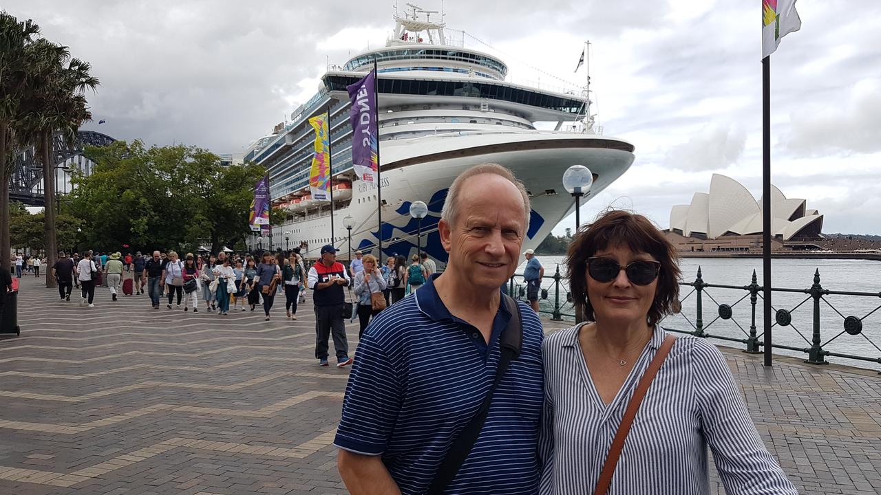 Paul and Robyn Faraguna both fell ill due to their cruise on the Ruby Princess. Picture: Supplied