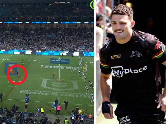 Cooper Cronk has called for the Storm to make a "statement" against Nathan Cleary. Photo: Getty Images and Fox Sports