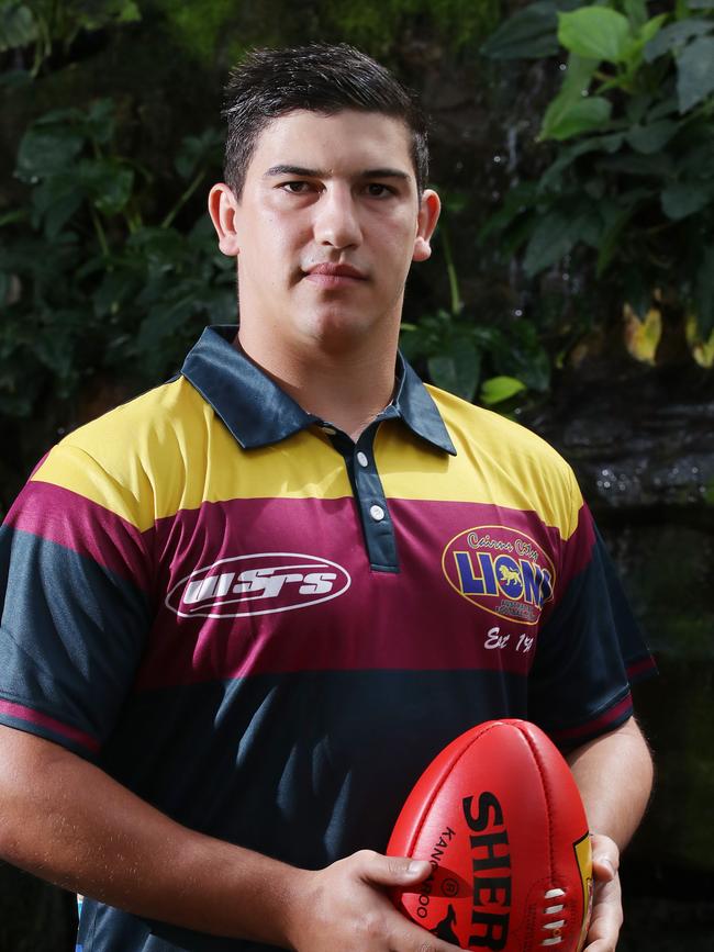 AFL Cairns has relaunched its 2020 season at the Cairns Zoom and Wildlife Dome. Cairns City Lions' Brodie Deverell. PICTURE: BRENDAN RADKE.