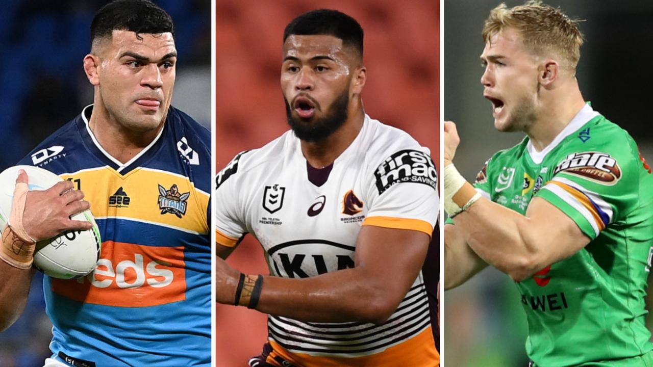 ON THE RADAR: Gold Coast Titans star David Fifita; Brisbane Broncos prop Payne Haas; Canberra Raiders player Hudson Young.