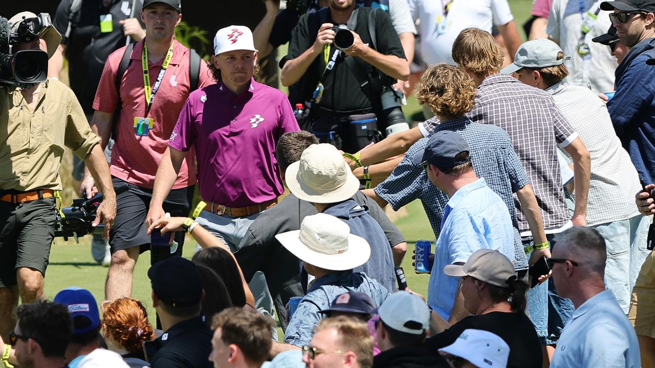 Cameron Smith walks through the masses at The Grange Golf Club (Photo by Sarah Reed/Getty Images)