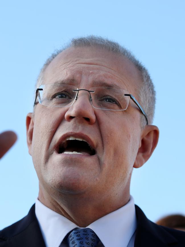 Prime Minister Scott Morrison was forced to clarify he did not believe gay people would go to hell. Picture: Gary Ramage