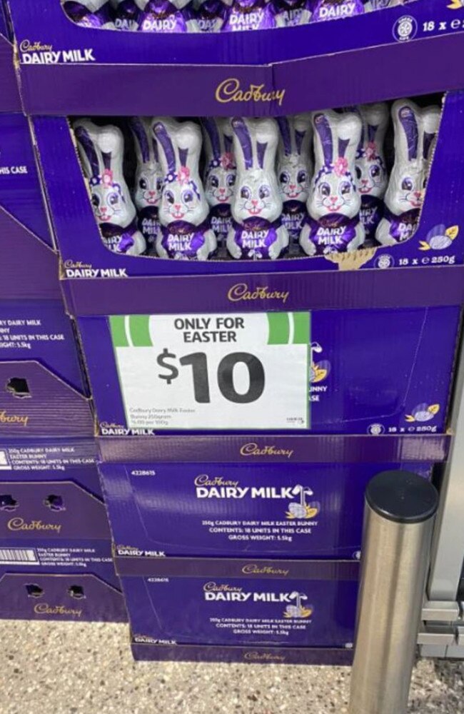 It comes after shoppers labelled the price of Cadbury’s chocolate bunnies ‘ridiculous’. Picture: X