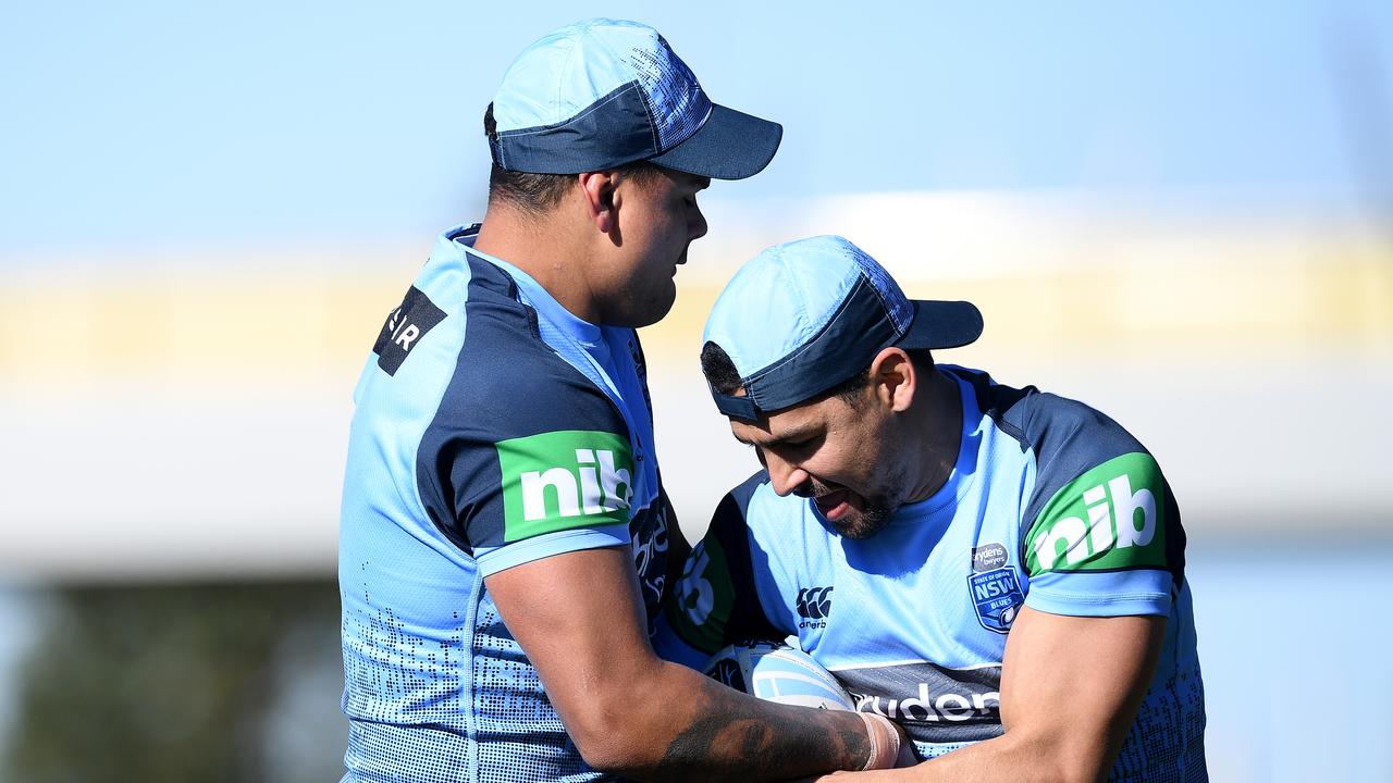 Latrell Mitchell and Cody Walker both deserve to be picked when the NSW side is named on Sunday. Picture: AAP Image/Dan Himbrechts