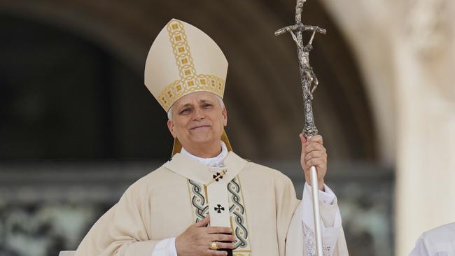 Pope Leo XIV at the formal inauguration of his pontificate in St Peter's Square attended by heads of state, royalty and ordinary faithful. Picture: AP Photo