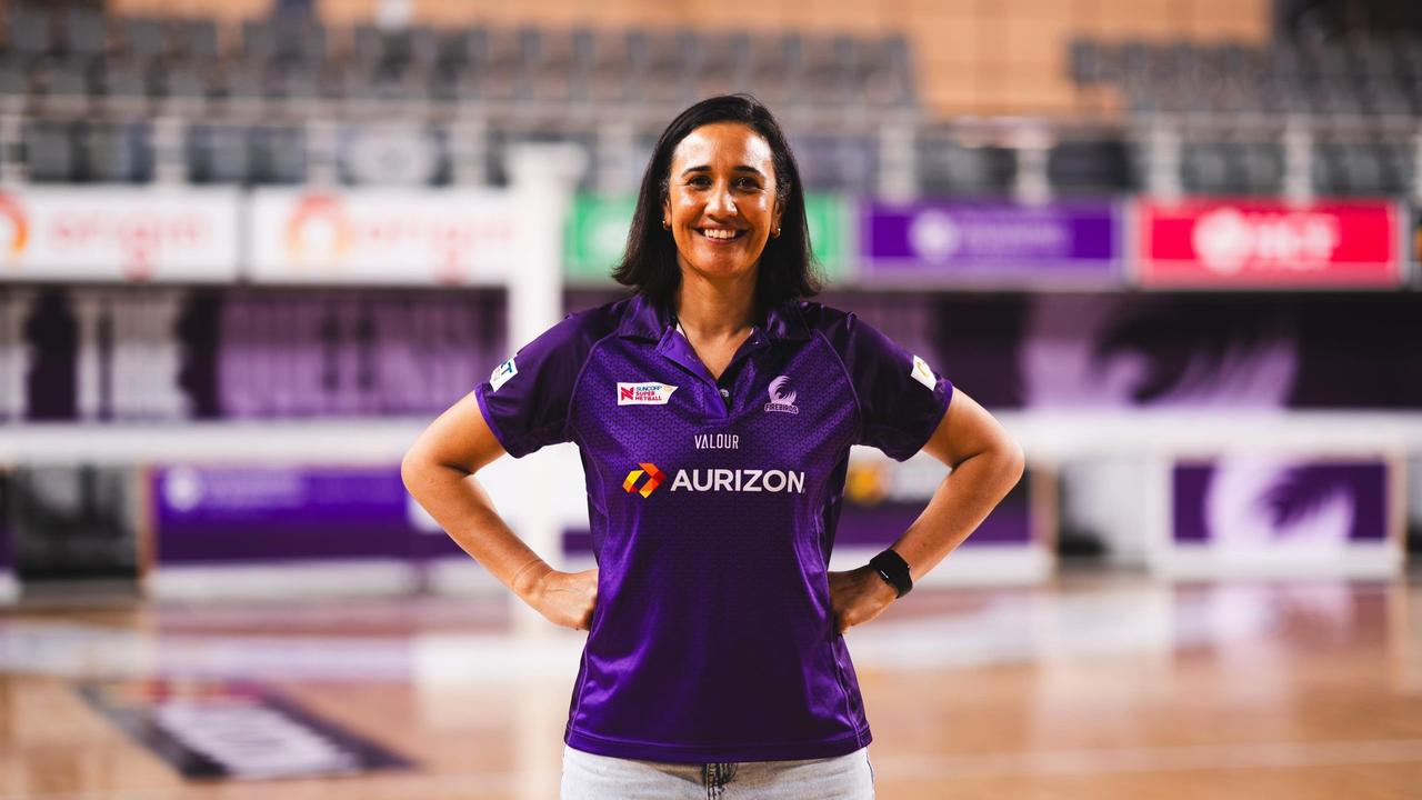 Queensland Firebirds coach Kiri Wills. Picture: Trent Schwarz/Netball Queensland