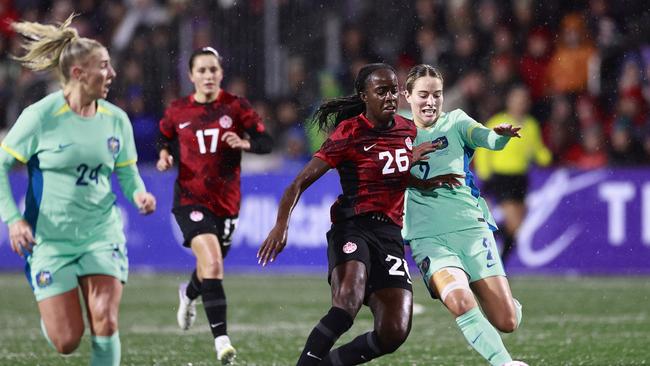 Canada were dominant against the Aussies. Picture: Jeff Vinnick/Getty Images for Football Australia