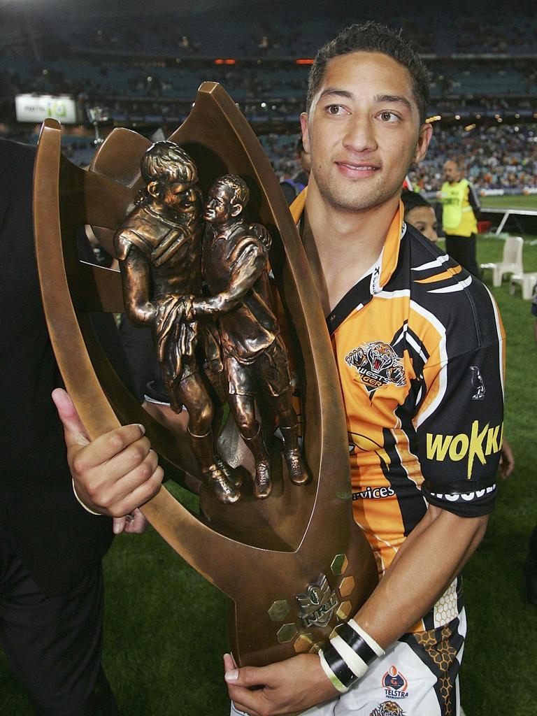 Bright-eyed Benji with the 2005 premiership.