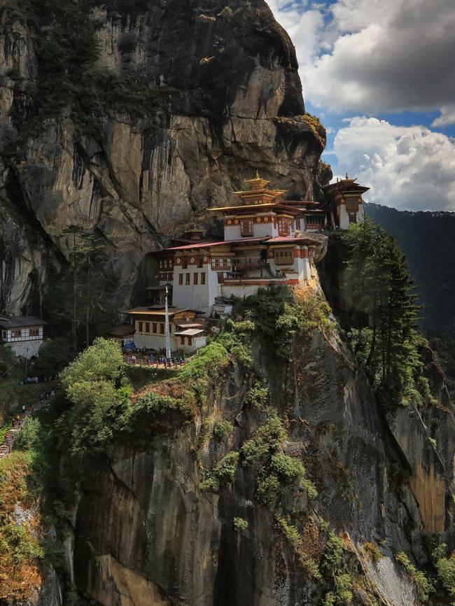 The 'Tiger's Nest' Monastery built in 1692, near Paro, in Bhutan. The remoteness and difficulty of terrain where the girls live has made it the most challenging case CFF has been involved in. Picture: Alex Coppel