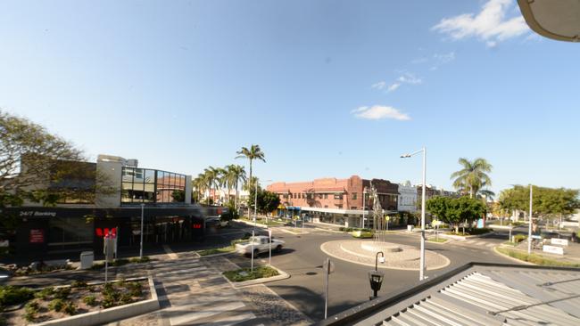 Mackay CBD at the intersection of Wood St and Victoria St taken on September 1, 2018