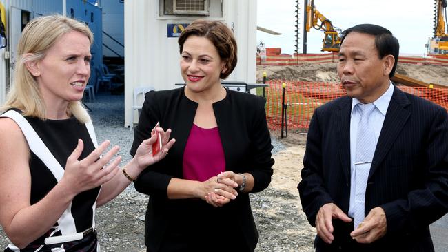 An official ceremony was held to mark the day that Construction officially began on the Jewel development. Among those who attended were then-Minister Kate Jones, Deputy Premie Jackie Trad MP, and Riyu Li. Picture by Scott Fletcher