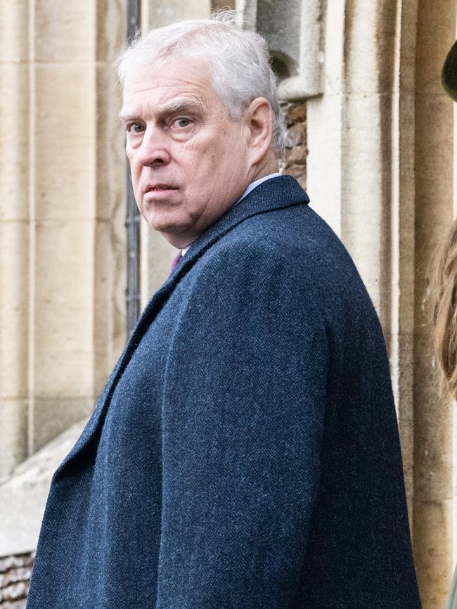 Disgraced royal Prince Andrew will also be in the third row with Harry. Picture: Samir Hussein/WireImage