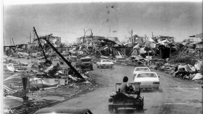 Tropical Cyclone Tracy was so devastating for Darwin in part because building codes were so lax. Above, Prime Minister Gough Whitlam’s convoy tours the wreckage.