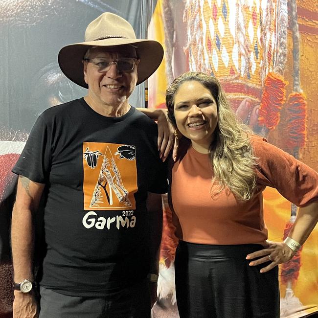 Senator Jacinta Nampijinpa Price and Nyunggai Warren Mundine.