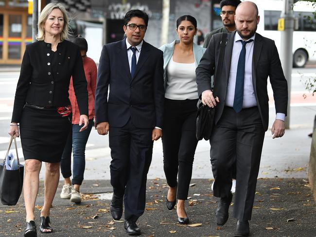 Kulwinder Singh (centre) arrives at the Supreme Court in Sydney. Picture: NCA NewsWire/Joel Carrett