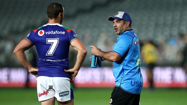 The Sharks are wary of the Warriors now that Jones (R) is at the helm. (Photo by Cameron Spencer/Getty Images)