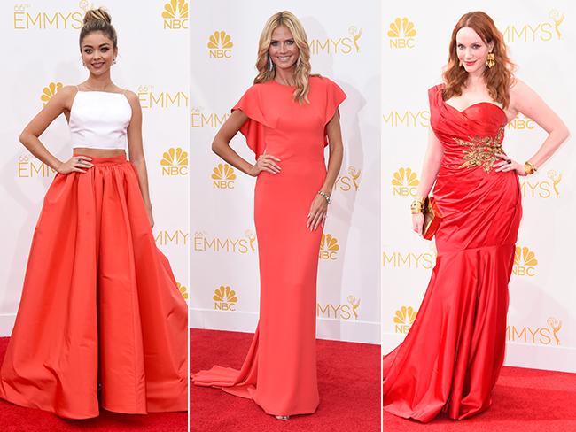 Sarah Hyland, Heidi Klum and Christina Hendricks. Picture: Getty