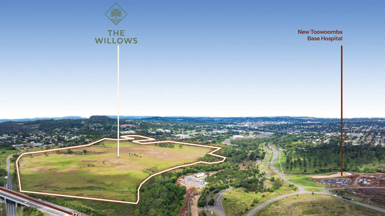 The Willows, a proposal for a massive housing estate on 54 hectares in Harlaxton, has hit the market through LJ Hooker Toowoomba.