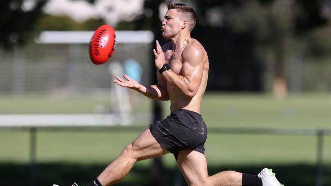 Jack Viney has worked hard this pre-season to try to back up Melbourne’s premiership success. Picture: Michael Klein