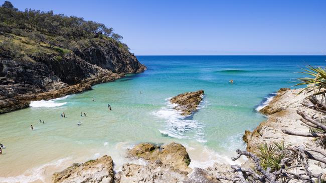 The beautiful South Gorge Beach at North Stradbroke Island has always been popular for tourists. Picture: TEQ