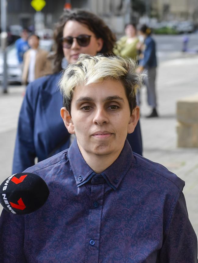 Letiticia Fortune leaving the Adelaide Magistrates court. Picture: NewsWire / Roy VanDerVegt