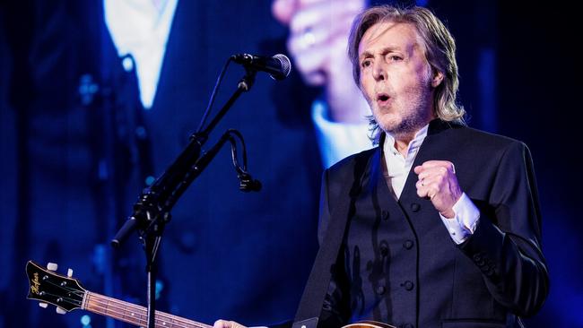 Paul McCartney performs at the Adelaide Entertainment Centre on October 18, 2023. Picture: MPL Communications