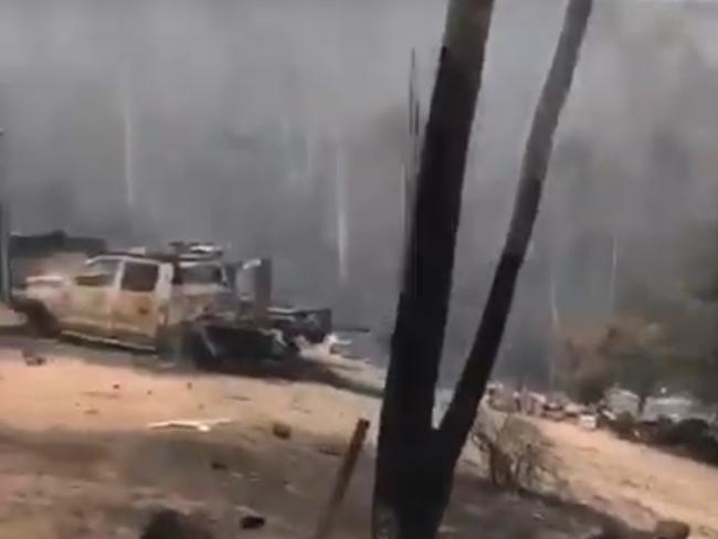 Bushfire devastation from Anthony Beau Boller’s property in Pericoe, New South Wales, Australia. Picture: GoFundMeSOURCE: https://www.gofundme.com/f/please-help-beau-rebuild-his-life/campaign/gallery/0