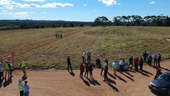 Sod-turning ceremony at Tweed Valley Hospital site. 