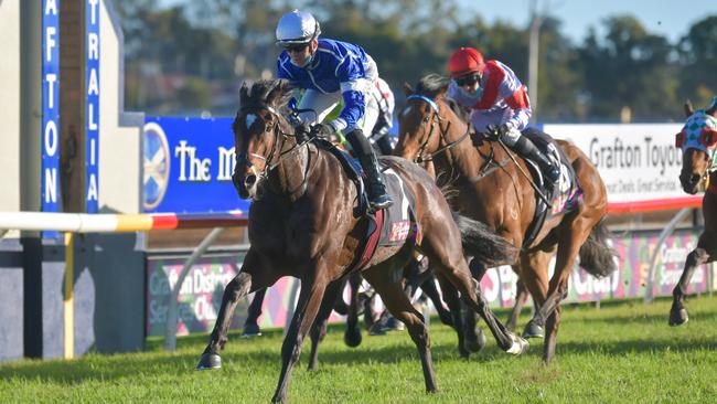 Tamilaide wins the Grafton Guineas for 2021 for trainer Les Kelly. Photo: Adam Hourigan