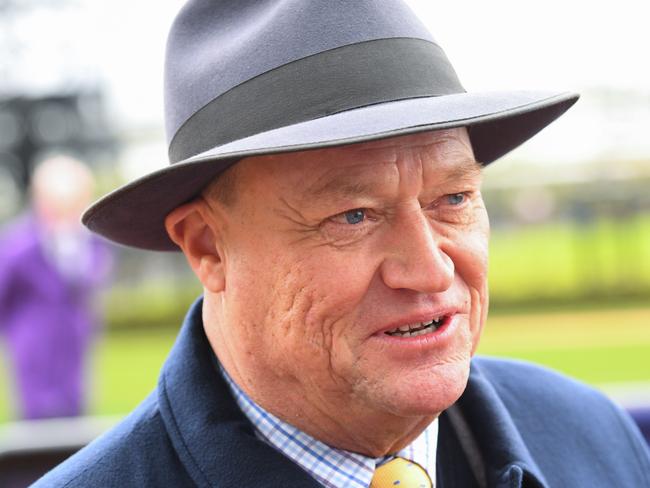 Trainer Tony McEvoy is seen after Vinland won race 4,  the VRC Member Emma Duffy Handicap, during the VRC/MCC Members Race Day at Flemington Racecourse in Melbourne, Saturday, August 10, 2019.  (AAP Image/Vince Caligiuri) NO ARCHIVING, EDITORIAL USE ONLY