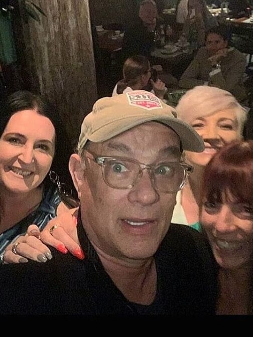 Tom Hanks with fans in Sydney before his diagnosis.