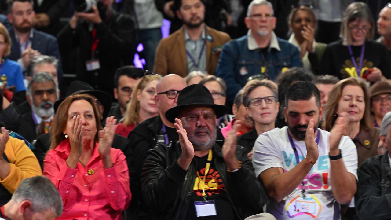 Yes supporters applaud Prime Minister Anthony Albanese’s speech at the Yes23 Campaign Launch in the northern Adelaide suburb of Elizabeth. Picture: NCA NewsWire / Brenton Edwards