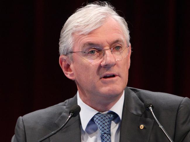 7/04/2017: Co-CEO Steven Lowy speaking at Westfield's annual general meeting in Sydney on Friday. Hollie Adams/The Australian