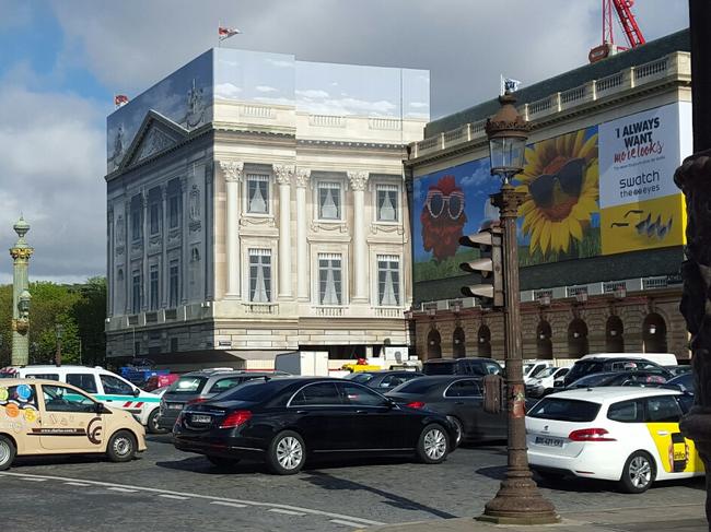 An example of a facade that could be used for City Square during construction. Picture: Jackie Watts