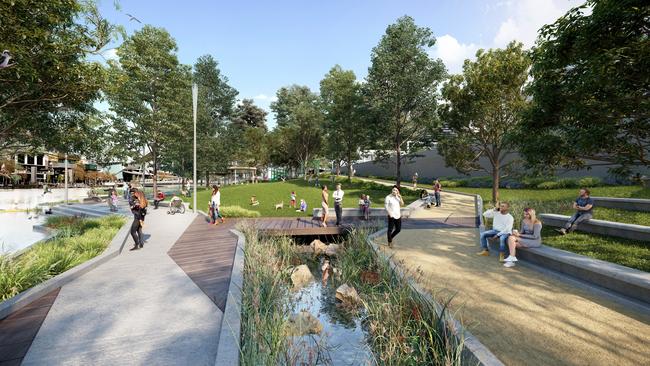 How the Greenline could look at Batman Hill Park. Picture: Supplied