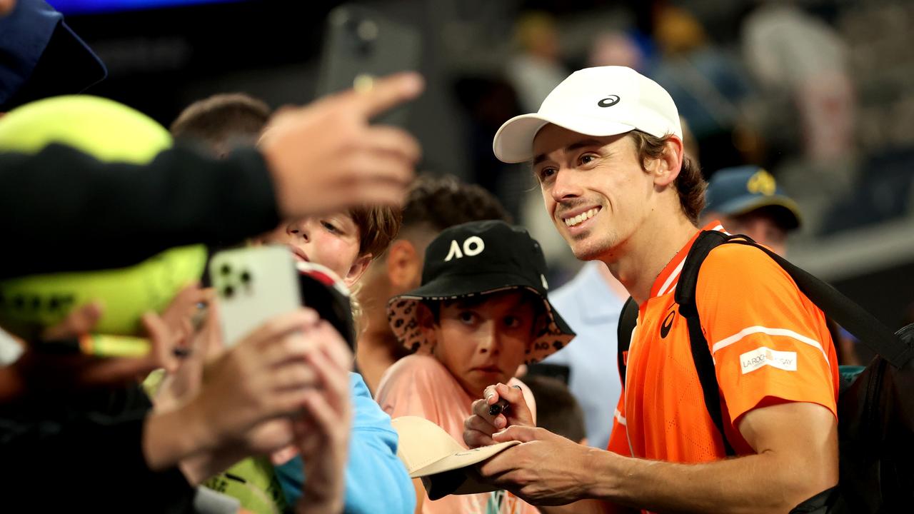 De Minaur’s popularity has soared in recent months. (Photo by Kelly Defina/Getty Images)