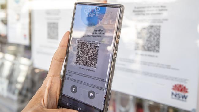 NSW has reintroduced QR code check-ins. Picture / Monique Harmer