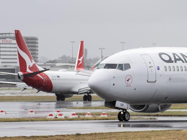 SYDNEY, AUSTRALIA - NewsWire Photos May 6, 2021: A Qantas aircraft taxiing at Sydney Airport.Picture: NCA NewsWire / James Gourley