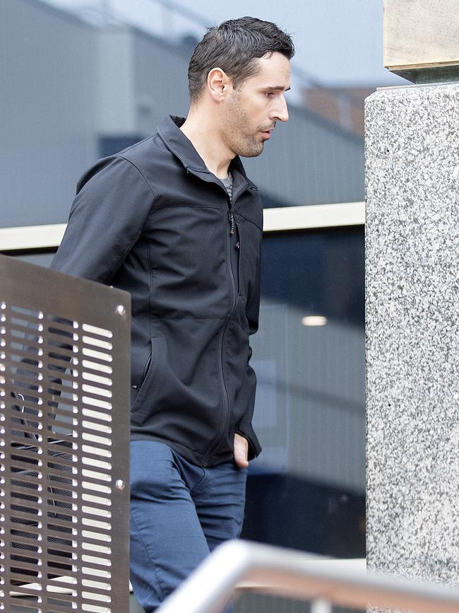 Darko Krajinovic arrives at the Hobart Magistrates Court.