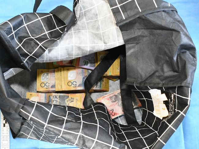 Descendants drug mule ,Allan Michael Speck, leads police to hidden cash and new concealment method . Picture: SAPOL