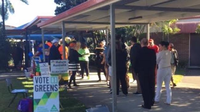 Voters in McPherson at Robina State High.